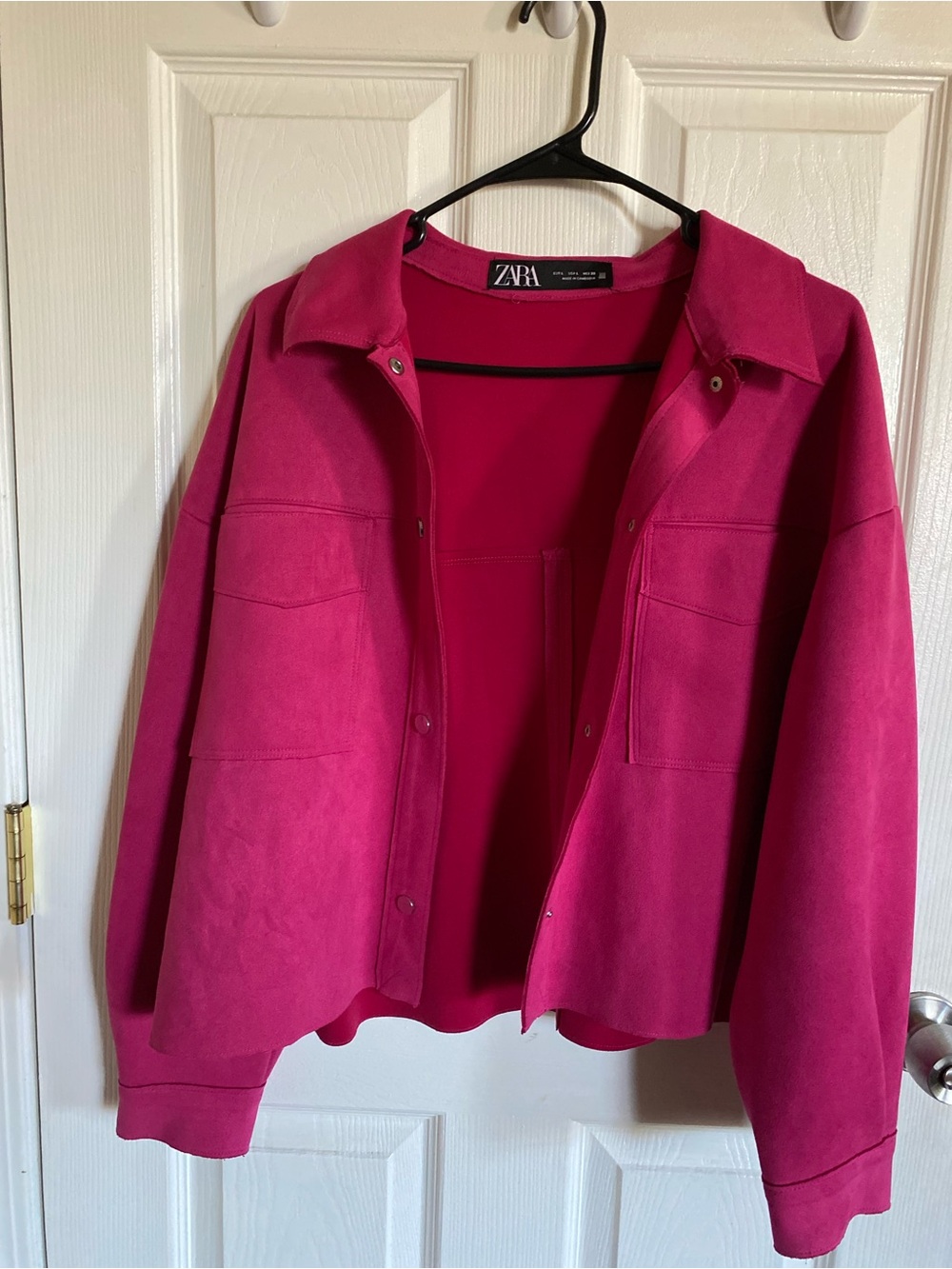 Zara Women's Bright Fuchsia Overshirt Jacket